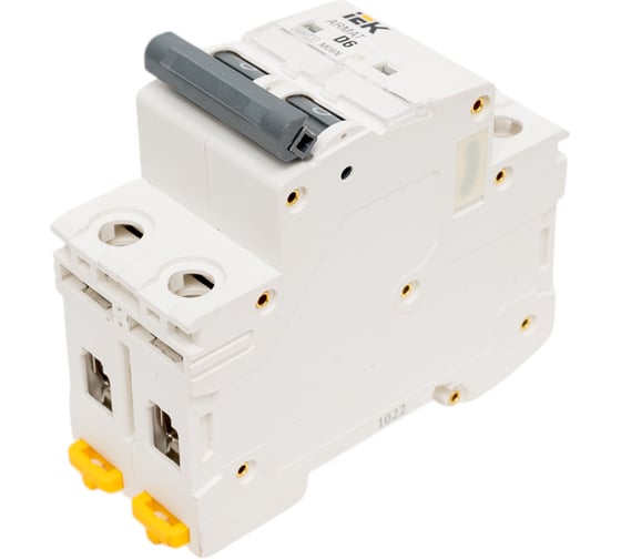 Изображение товара Автоматический выключатель IEK M06N 2P D 6А AR-M06N-2-D006