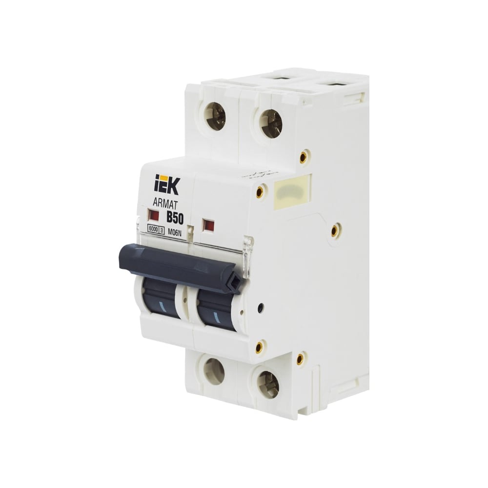 Изображение товара Автоматический выключатель IEK M06N 2P B 50А на DIN-рейке IP20