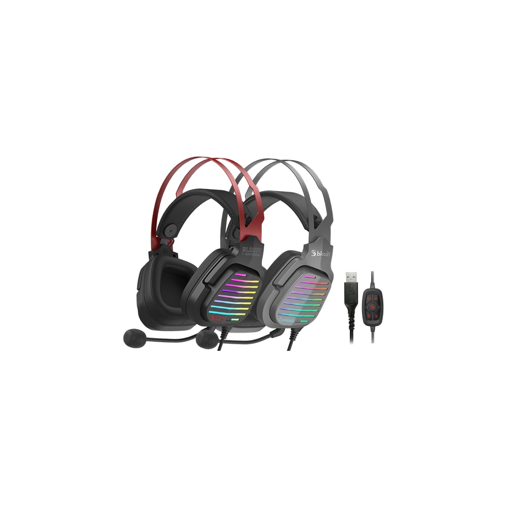 Наушники с микрофоном A4TECH Bloody G560 белый/красный 2м мониторные (G560 NARAKA) 1925877
