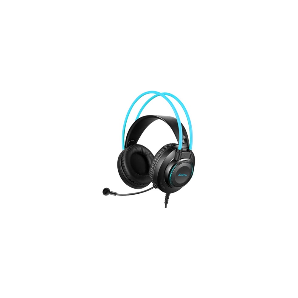 Наушники с микрофоном A4TECH Fstyler FH200U серый/синий 2м накладные USB (FH200U BLUE) 1431334