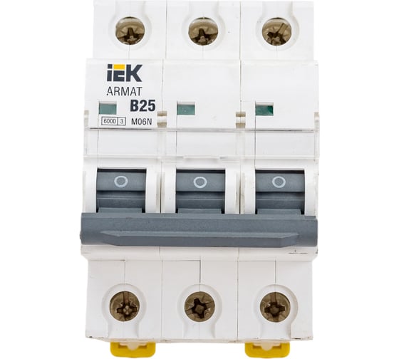 Изображение товара Автоматический выключатель IEK M06N 3P B 25А AR-M06N-3-B025