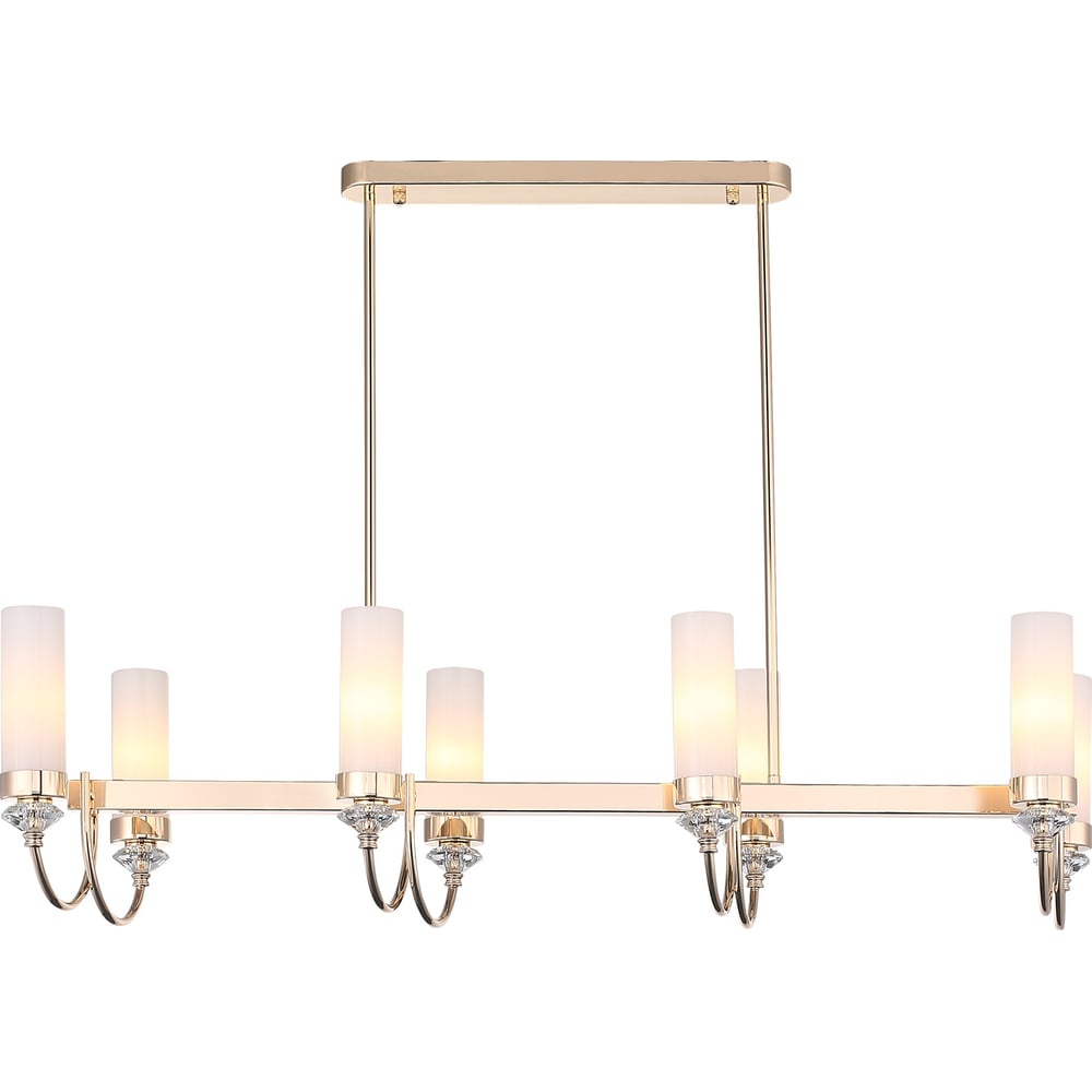 Изображение товара Люстра подвесная ST Luce Золото/белыйE14*8 40W SL1402.263.08 Изображение товара Люстра подвесная ST Luce Золото/белыйE14*8 40W SL1402.263.08