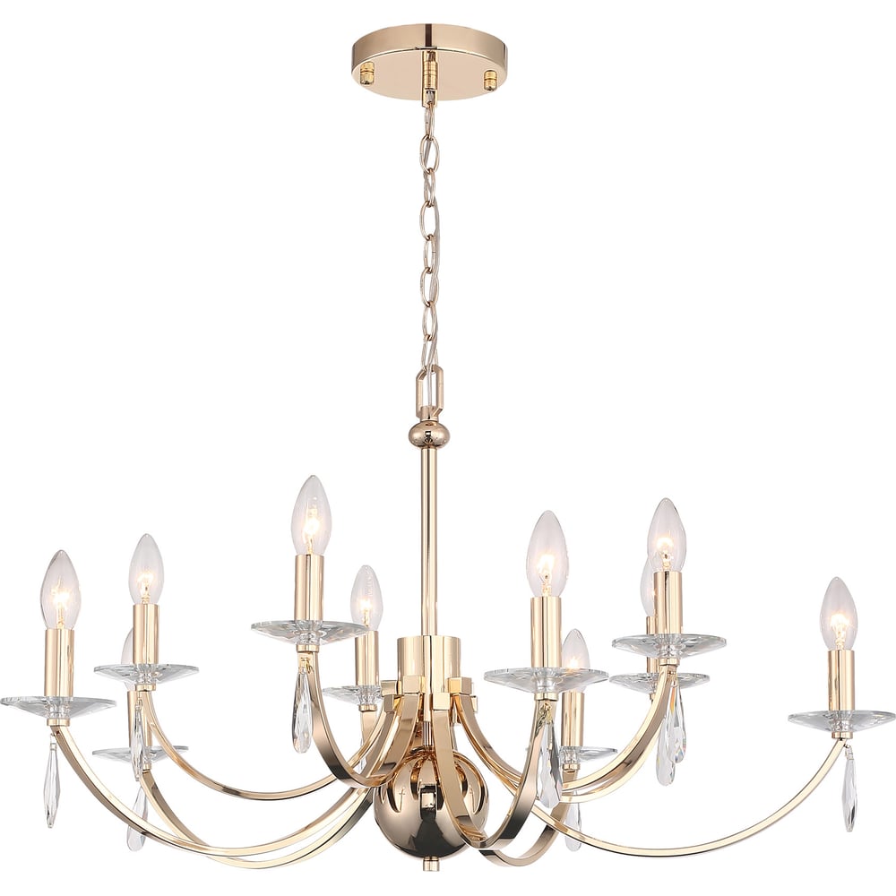 Изображение товара Люстра подвесная ST Luce Латунь/Латунь, прозрачный E14 10*40W SL1405.203.10 Изображение товара Люстра подвесная ST Luce Латунь/Латунь, прозрачный E14 10*40W SL1405.203.10