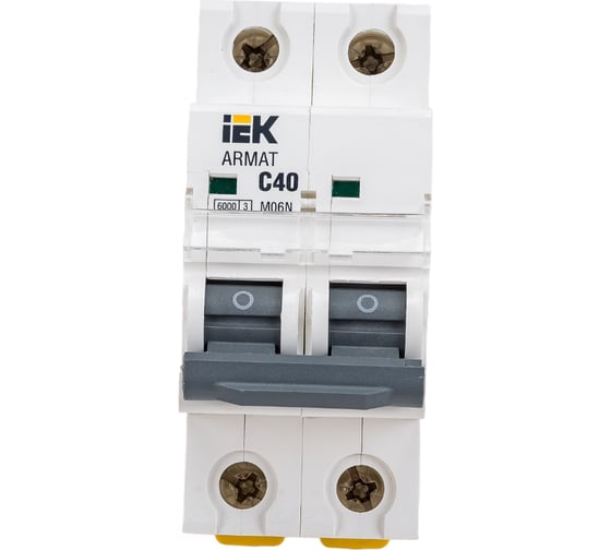 Изображение товара Автоматический выключатель IEK M06N 2P C 40А AR-M06N-2-C040