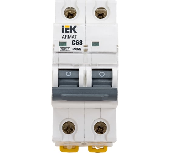 Изображение товара Автоматический выключатель IEK M06N 2P C 63А AR-M06N-2-C063