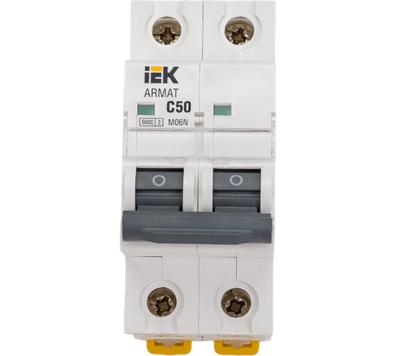 Изображение товара Автоматический выключатель IEK M06N 2P C 50А AR-M06N-2-C050