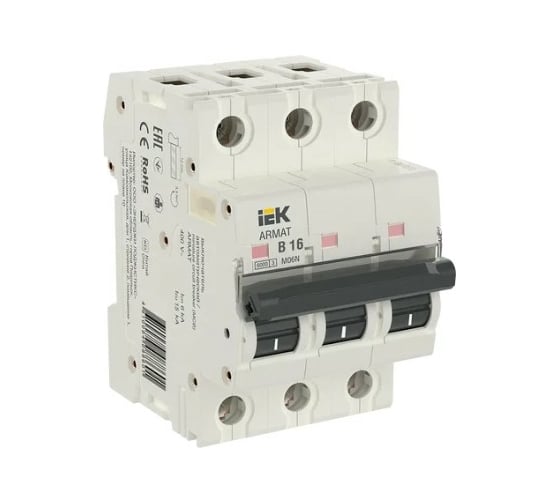 Изображение товара Автоматический выключатель IEK M06N 3P B 16А AR-M06N-3-B016