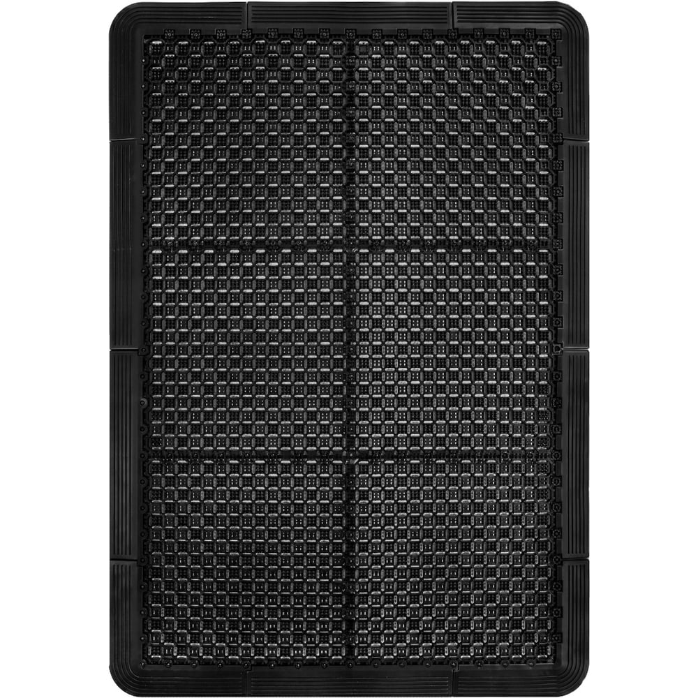 Придверный коврик ПластФактор Optima Duos STANDART 9х840х590 мм, черный 4640247311109