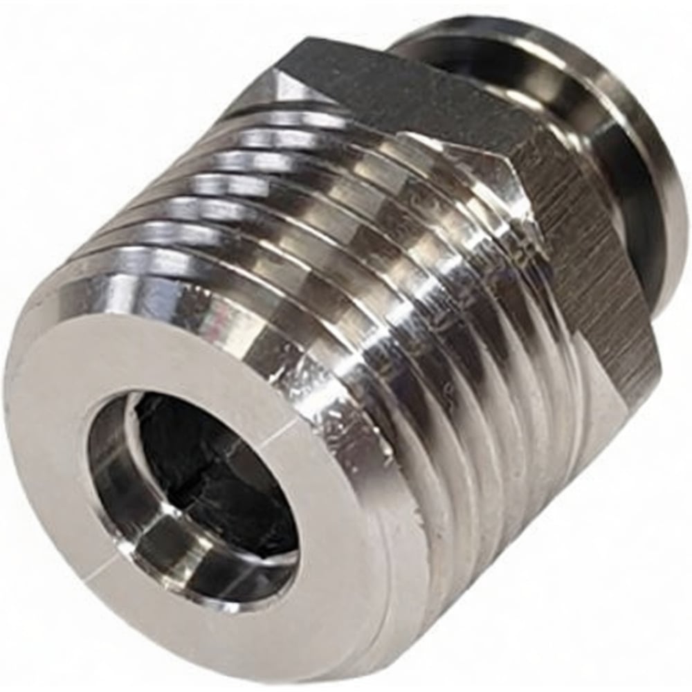 Фитинг цанговый TITAN LOCK прямой, 8 мм, наруж. резьба 1/4, нерж.сталь, тип PC, TLP-PC6-02SS TLP-PC8-02SS