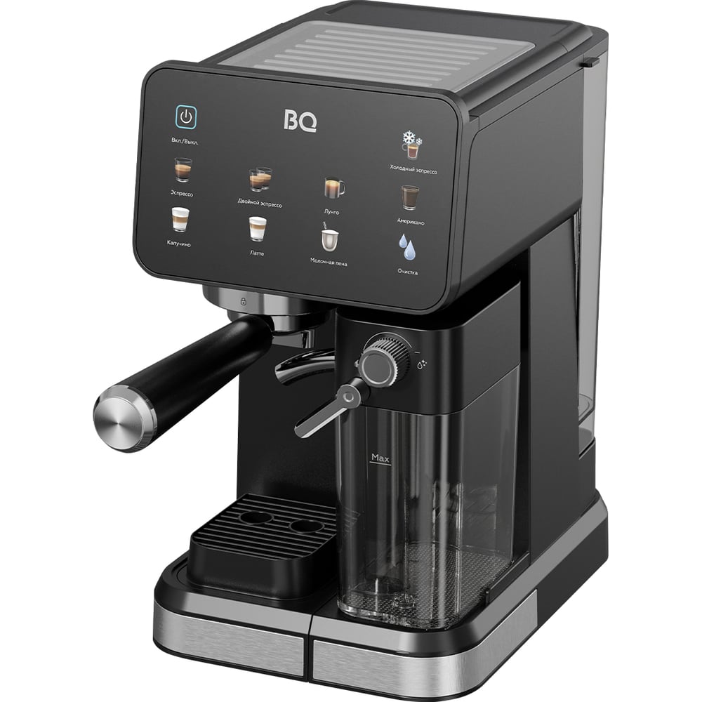 Изображение товара Кофеварка эспрессо BQ ECM1089A черно-стальная 86216184 Изображение товара Кофеварка эспрессо BQ ECM1089A черно-стальная 86216184