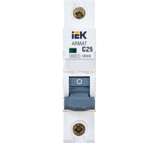 Изображение товара Автоматический выключатель IEK ARMAT M06N 1P C 25А AR-M06N-1-C025