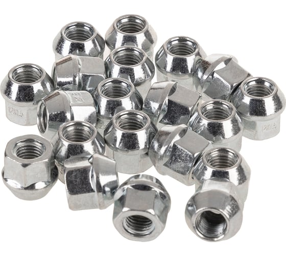 Изображение товара Гайка конус M12x1.50, открытая 21 мм, ключ 19 мм, цинк 031, 20 шт SKYWAY S10602031