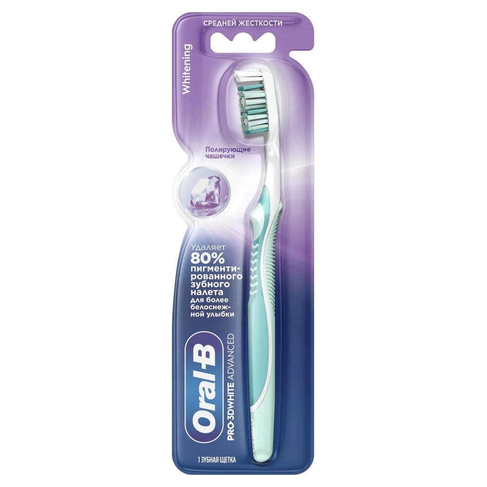 Зубная щетка ORAL_B PRO3DWhiteClin Отбеливание 38 1шт ORAL-B 0051023095