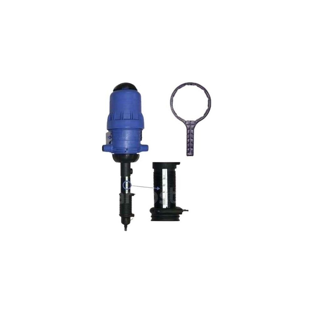 Изображение товара Устройство порционной подачи шампуня ТЕМП LT-V04 наливное встроенное механическое корпус синий