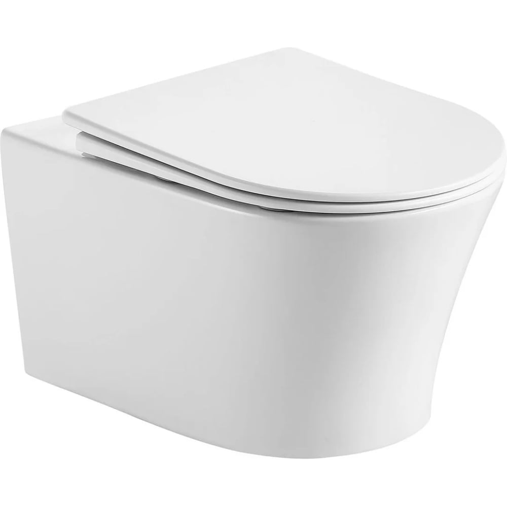 Изображение товара Унитаз с сиденьем Aquanet LAKE 3.0 W TORNADO (Soft Close-SLIMSEAT) подвесной (384153) 00384153