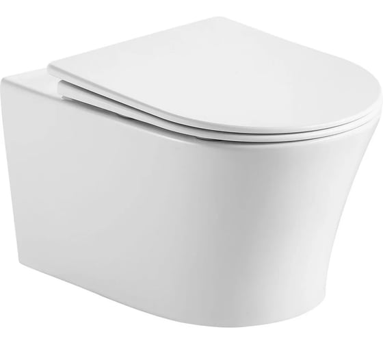 Изображение товара Унитаз с сиденьем Aquanet LAKE 3.0 W TORNADO (Soft Close-SLIMSEAT) подвесной (384153) 00384153