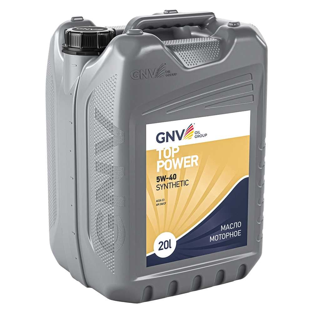 Изображение товара Моторное масло GNV Top Power 5W-40 Synthetic ACEA C3 API SN/CF, 20 л GTP1011872019510540020 Изображение товара Моторное масло GNV Top Power 5W-40 Synthetic ACEA C3 API SN/CF, 20 л GTP1011872019510540020