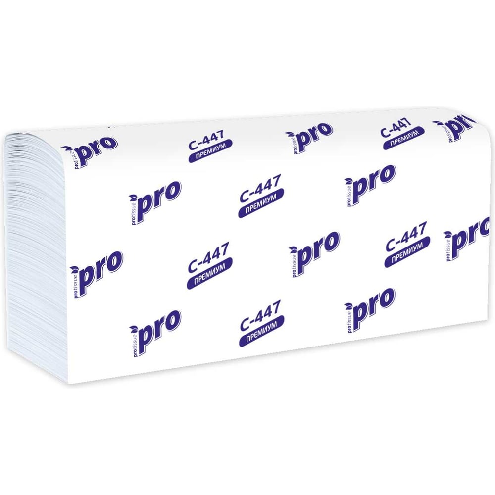 Полотенца Protissue W-сложения, 2 слоя, 32x22.5 см, 150 шт. C-447