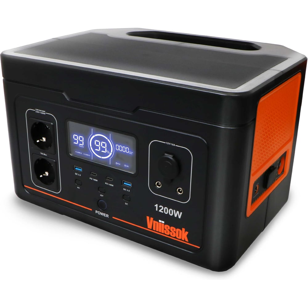 Аккумуляторная портативная электростанция Vniissok V-1200PRO V0162
