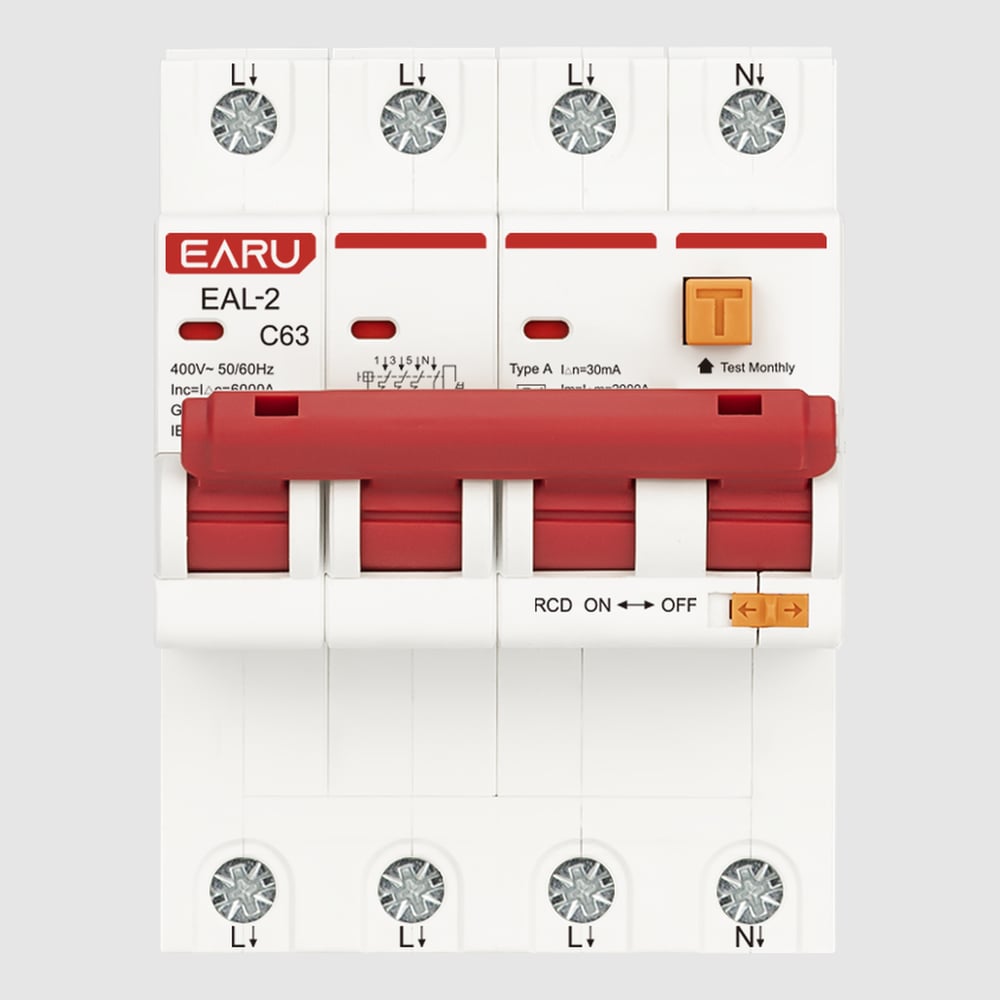 Выключатель автоматический EARU RCBO EAL-2 4P 32A БП-00008008