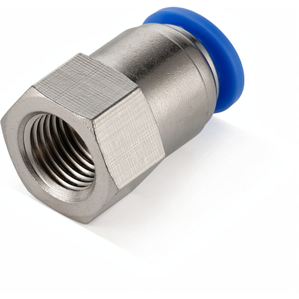 Фитинг цанговый прямой TITAN LOCK, 10 мм, внутр. резьба 1/8, латунь ник., тип PCF, 5 шт., TLP-PCF10-01BRN_5