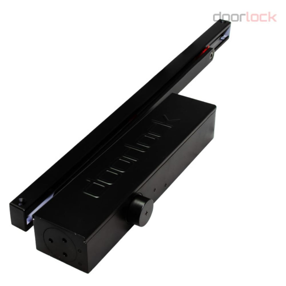 Изображение товара Доводчик DOORLOCK DL300S/N/G BC DA HO EN3-5 со скользящей тягой черный, монтаж с противоположной петлям стороны, с регулируемыми функциями тормо 77323 Изображение товара Доводчик DOORLOCK DL300S/N/G BC DA HO EN3-5 со скользящей тягой черный, монтаж с противоположной петлям стороны, с регулируемыми функциями тормо 77323