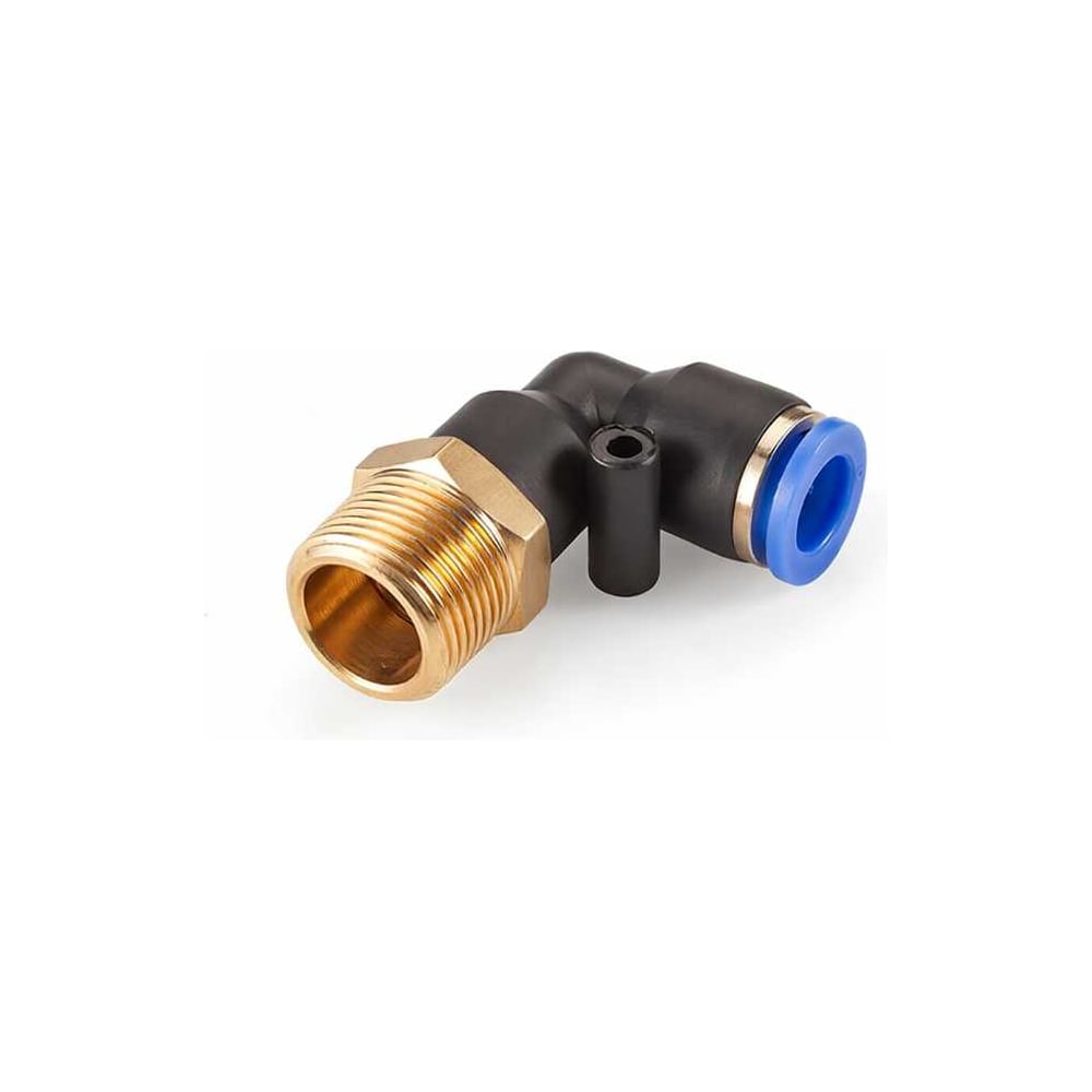 Фитинг цанговый угловой TITAN LOCK 6 мм, наруж. резьба 3/8, латунь, тип PL TLP-PL6-03BR