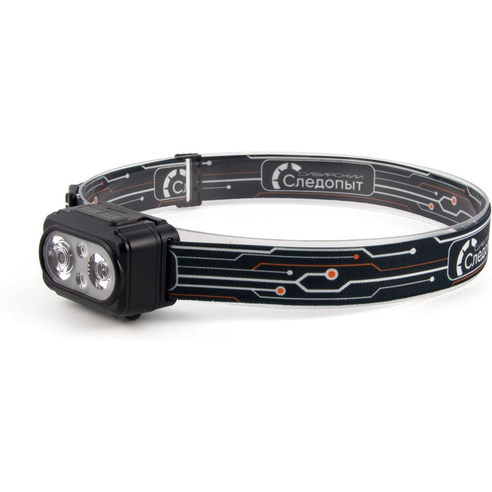 Фонарь налобный Сибирский следопыт PULSAR, 2 LED+2 LED SMD, аккум.1x1200mAh,3xAAA/100/ PF-PFL-HL63