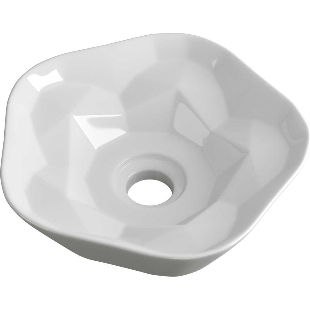 Изображение товара Раковина санфаянс накладная круглая Bauedge BAU Element Cristal D40.5, белая JIE0024 Изображение товара Раковина санфаянс накладная круглая Bauedge BAU Element Cristal D40.5, белая JIE0024
