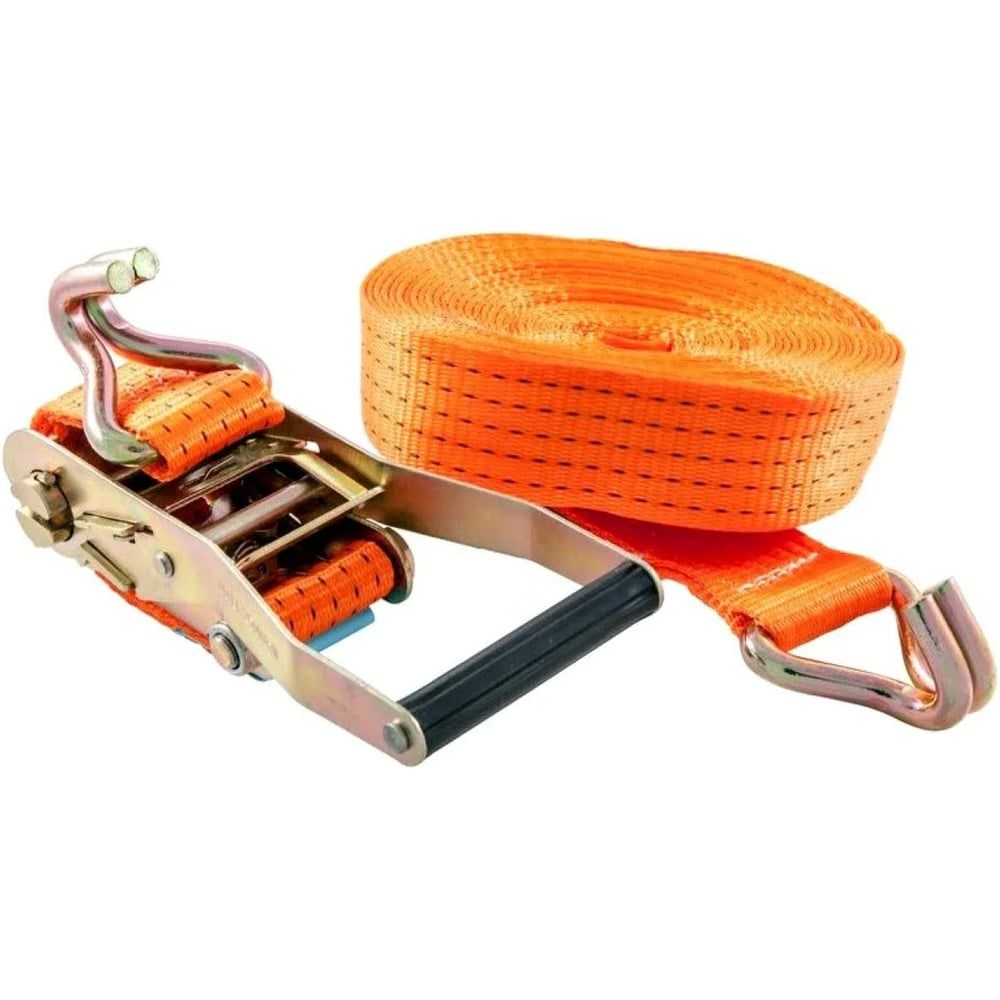 Ремень стяжной СаМат Плюс 10000/20000 кг, с крюками, лента 75 мм, 20 м STBR-0477