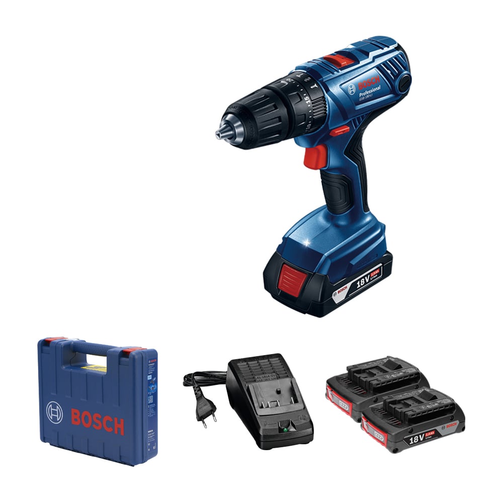 Изображение товара Аккумуляторная ударная дрель-шуруповерт Bosch GSB 180-Li GBA 18V 2.0 Ah 06019F8307 Изображение товара Аккумуляторная ударная дрель-шуруповерт Bosch GSB 180-Li GBA 18V 2.0 Ah 06019F8307