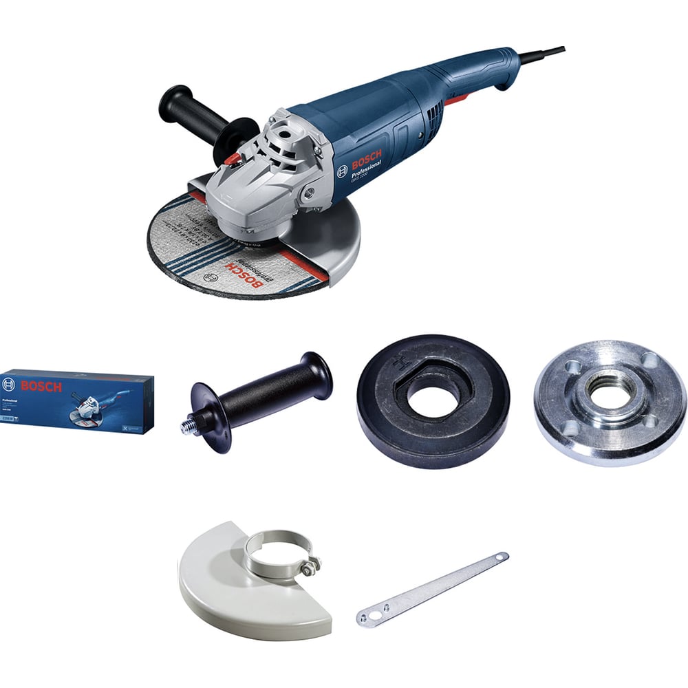 Изображение товара Углошлифовальная машина Bosch GWS 2200 диаметр диска 180мм 06018C0320 Изображение товара Углошлифовальная машина Bosch GWS 2200 диаметр диска 180мм 06018C0320