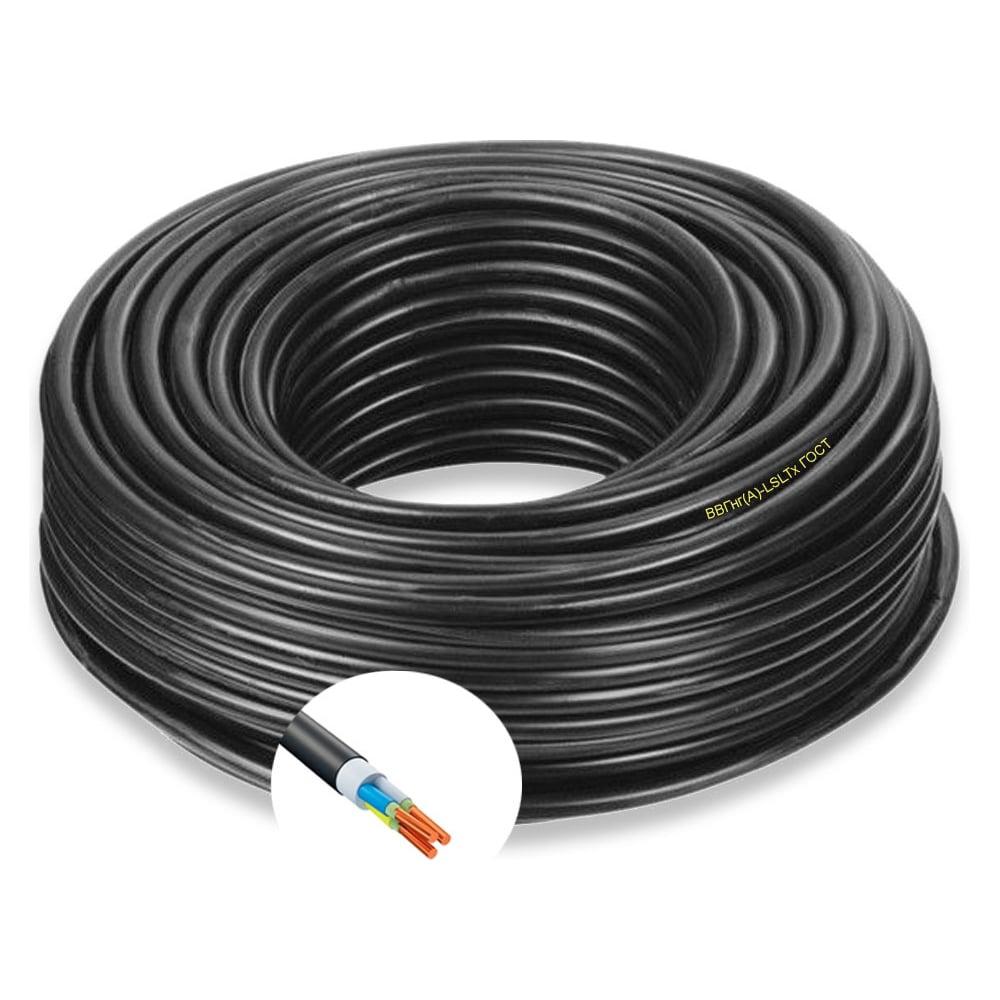 Изображение товара Кабель силовой Буревестник ВВГнг(A)-LSLTx 3х6 мм2, 100м BOZ48597L100