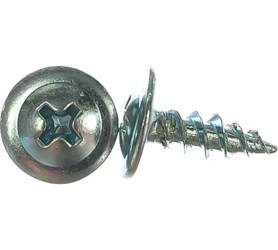 Изображение товара Саморез Daxmer ПШ 4,2x19 с прессшайбой острый белый цинк 1кг 00000413907