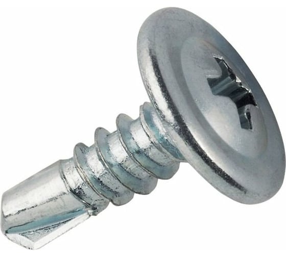 Изображение товара Саморез Daxmer ПШС 4,2x13 с прессшайбой сверло белый цинк 1 кг 00000433457