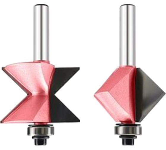 Изображение товара Набор фрез для сращивания Угол (38.4x25.4x70 мм; хв-к 8 мм) PROCUT 336821P/337821P