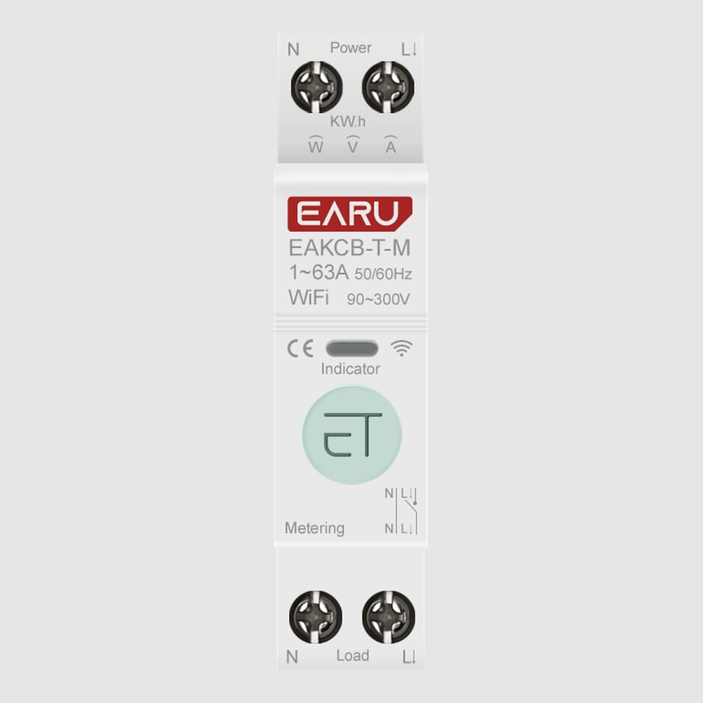 Изображение товара Автоматический выключатель EARU MCB EAKCB Tuya WiFi 1P БП-00008056 Изображение товара Автоматический выключатель EARU MCB EAKCB Tuya WiFi 1P БП-00008056