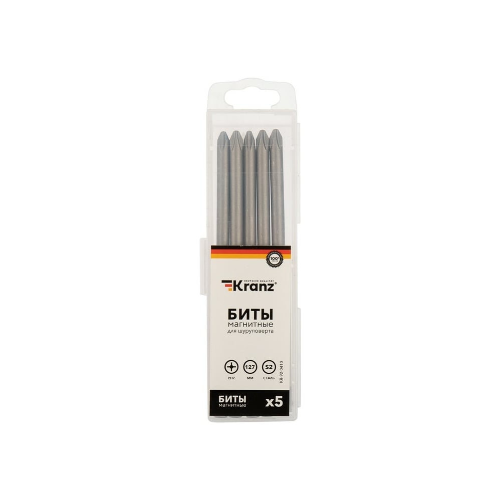 Бита (5 шт; PH2x127 мм) для шуруповерта KRANZ KR-92-0410