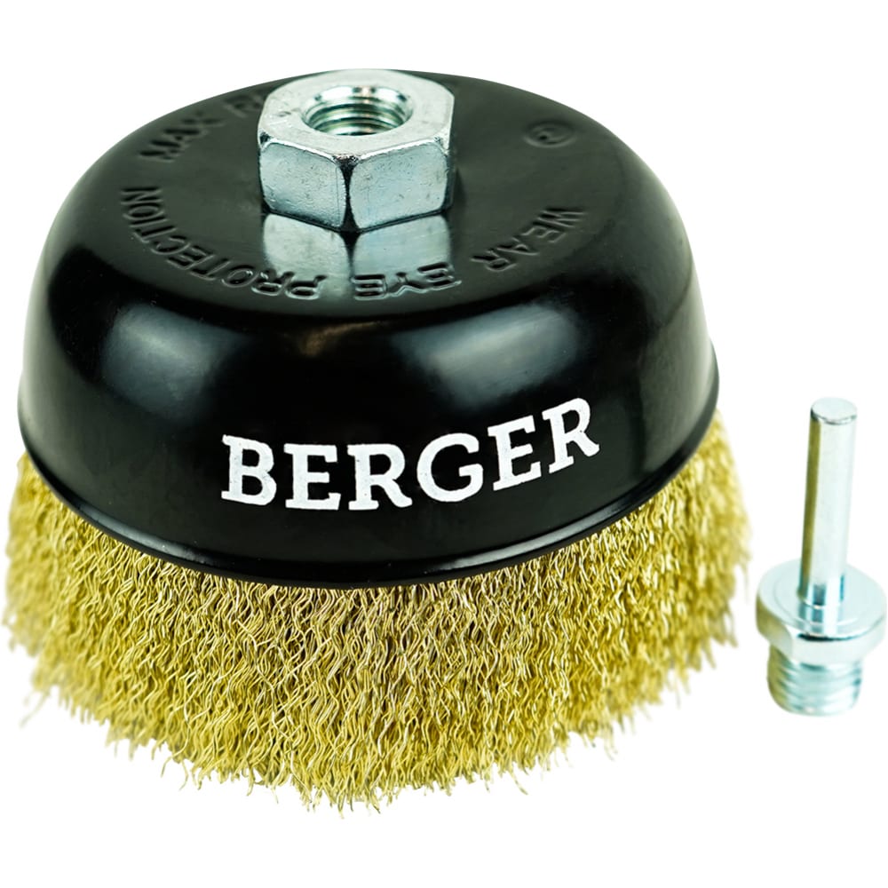 Чашеобразная кордщетка Berger BG набор лезвий для канцелярского ножа berger bg1359 ширина 25 мм в упаковке 10 шт