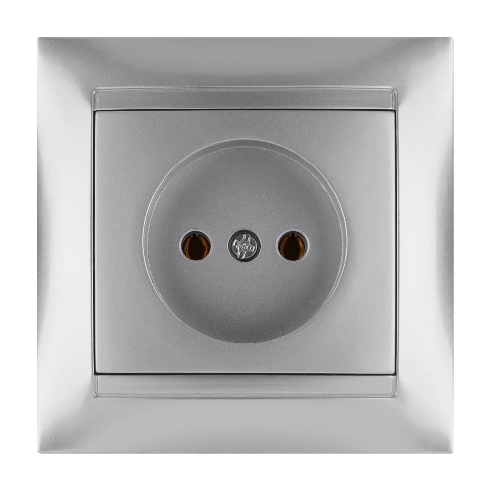 Розетка TDM ELECTRIC 2П 10А 250В серебристый металлик Лама SQ1815-0222