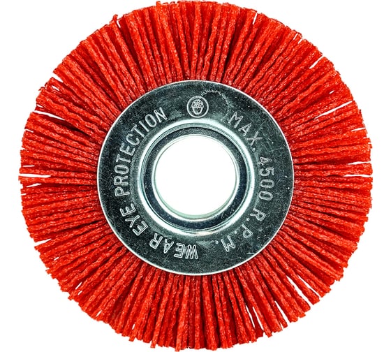 Изображение товара Кордщётка дисковая 100 мм, абразивный нейлон 1.2 мм, P80, посадка 22.23 мм Berger BG BG1739