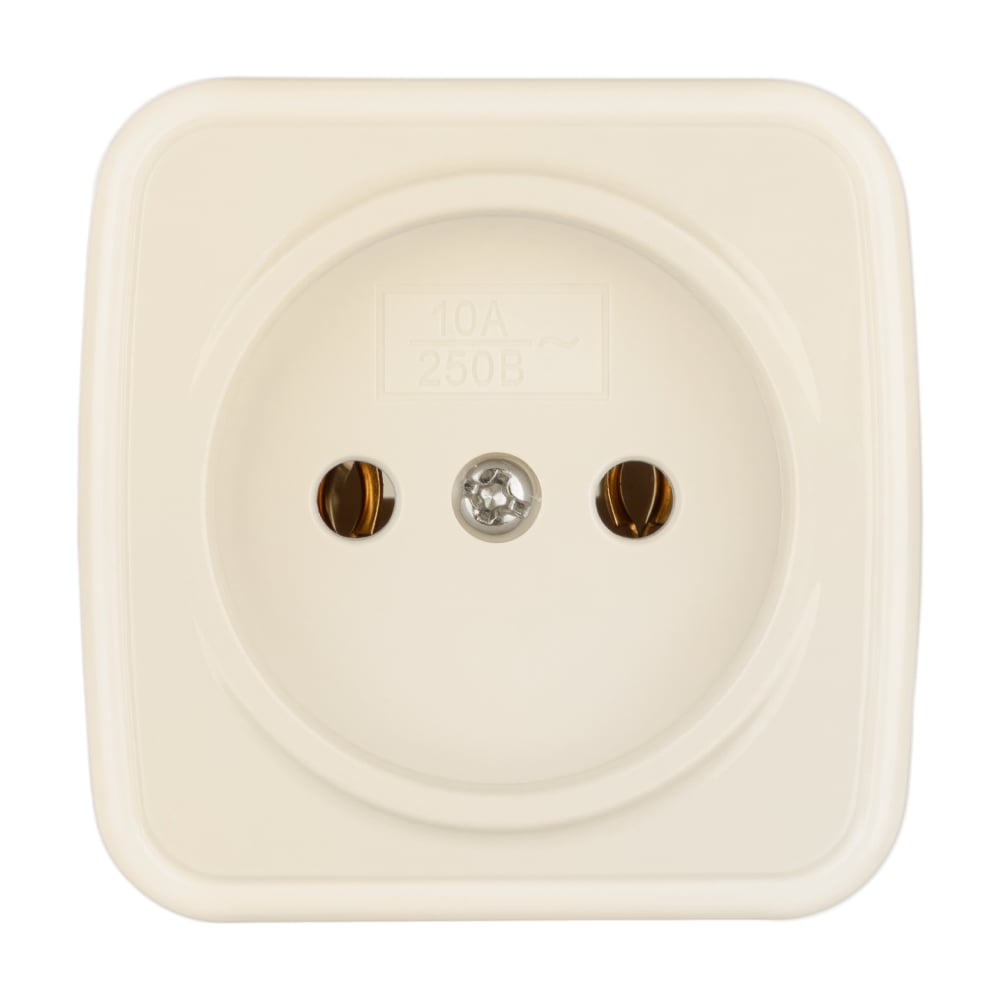 Изображение товара Розетка TDM ELECTRIC 2П открытой установки слоновая кость IP20