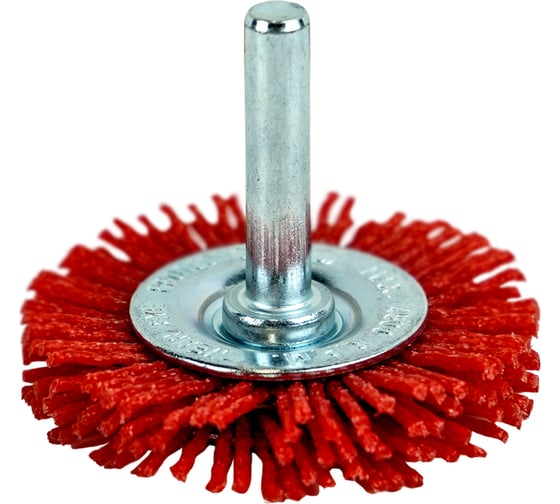 Изображение товара Кордщётка дисковая 50 мм, абразивный нейлон 1.2 мм, P80, хвостовик 6 мм Berger BG BG1737