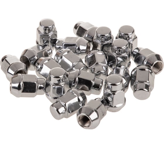 Изображение товара Гайка конус M12x1.25 мм, закрытая, 35 мм, ключ 13/16"(21 мм), хром 007, 20 шт SKYWAY S10602007