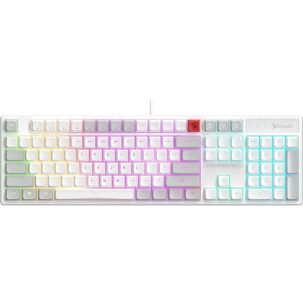 Изображение товара Клавиатура A4TECH Bloody B230N белый USB Multimedia for gamer LED (B230N) кабель 1.8м 2130408 Изображение товара Клавиатура A4TECH Bloody B230N белый USB Multimedia for gamer LED (B230N) кабель 1.8м 2130408