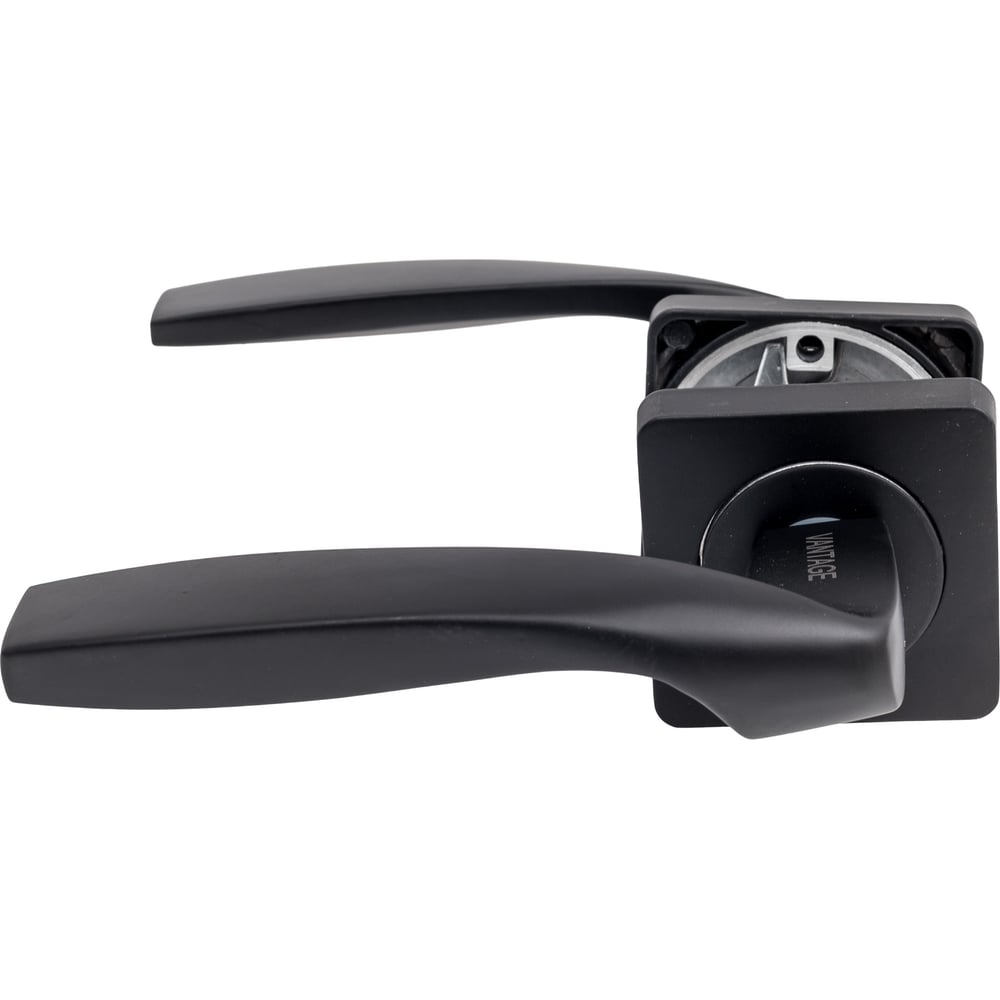 Изображение товара Ручка дверная алюминиевая черный Вантаж V08BL AL для межкомнатных дверей