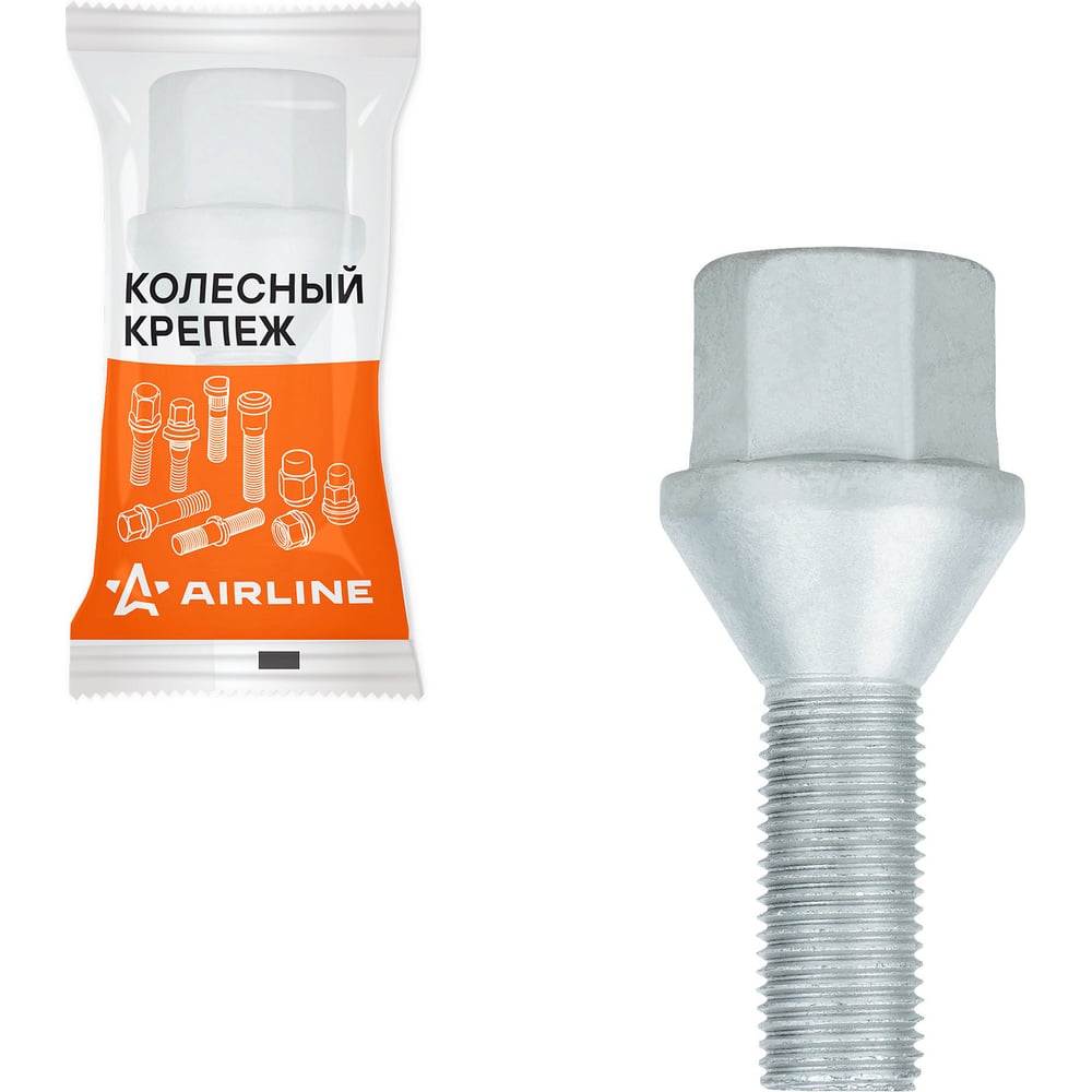 Изображение товара Болт колесный Airline M12x1,25x28x57,4, конус, ключ 19, дакромет, 1 шт для Jeep/Dodge ABLT232 Изображение товара Болт колесный Airline M12x1,25x28x57,4, конус, ключ 19, дакромет, 1 шт для Jeep/Dodge ABLT232