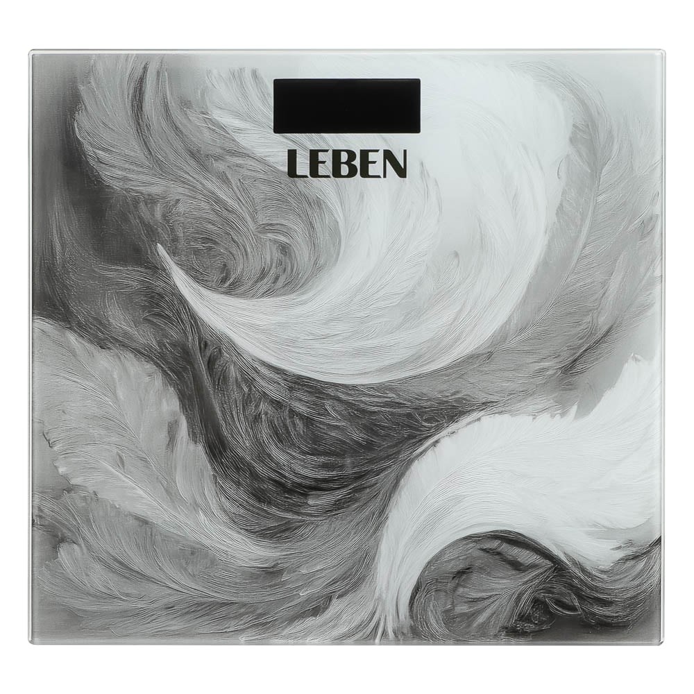 Изображение товара Весы напольные электронные LEBEN Grey, ЖК-дисплей, макс. нагр. до 180кг 252-101