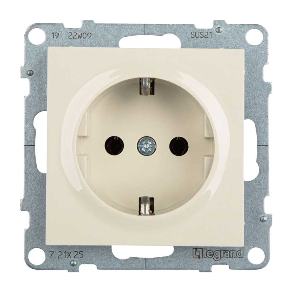Изображение товара Розетка Legrand SUNO 2К+З, винтовое крепление, слоновая кость 721225