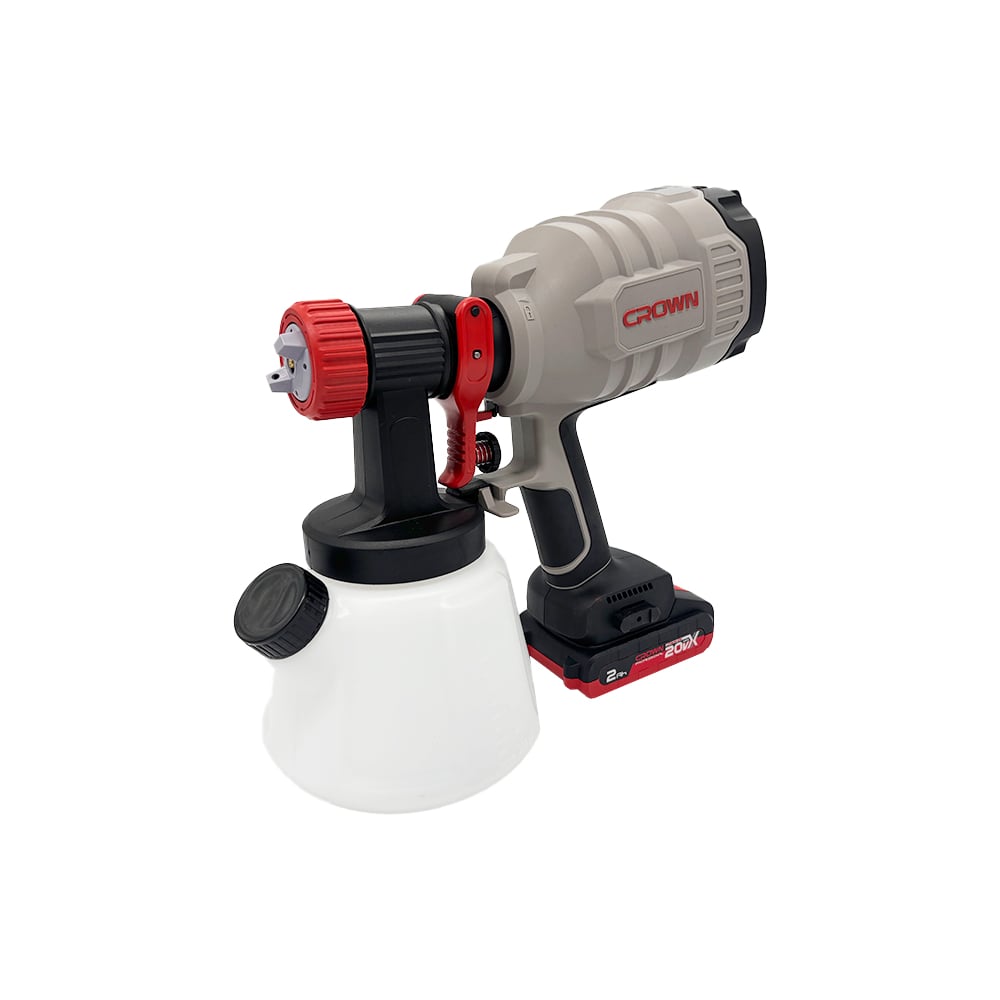 Изображение товара Краскопульт аккумуляторный Crown CT26028HX-2S Изображение товара Краскопульт аккумуляторный Crown CT26028HX-2S